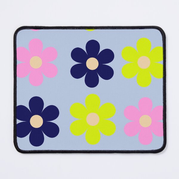 Item preview, electric garden // navy & neon retro floral pattern designed and sold by Creativ_Design.
