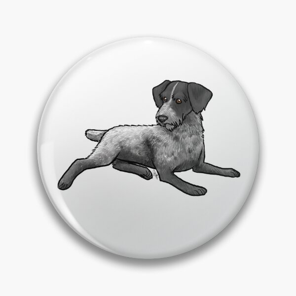 Item preview, Dog - German Wirehaired Pointer - Black and White designed and sold by Jennifer Stolzer.