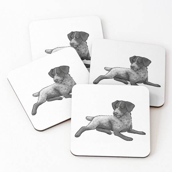 Item preview, Dog - German Wirehaired Pointer - Black and White designed and sold by Jennifer Stolzer.