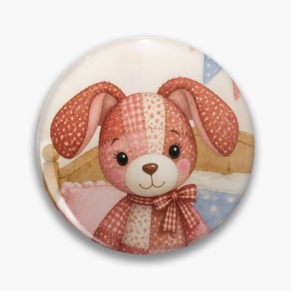 Item preview, Red Patchwork Dog on Cozy Bed designed and sold by Shelley Loewnau-Jones Studio.