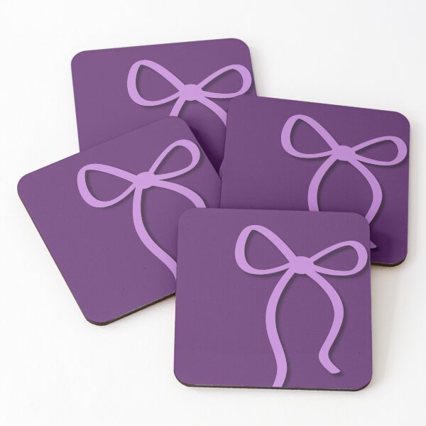 Item preview, Minimalist Lilac Ribbon Bow on Dark Purple designed and sold by Hrndz Store.