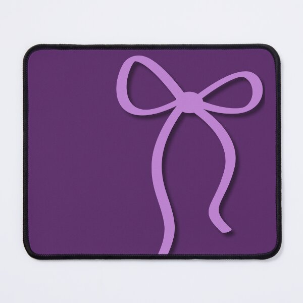Item preview, Minimalist Lilac Ribbon Bow on Dark Purple designed and sold by Hrndz Store.