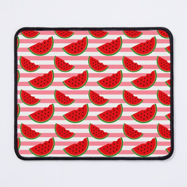 Item preview, Sliced Watermelon Pattern On Pink And White Stripes designed and sold by DEC02.