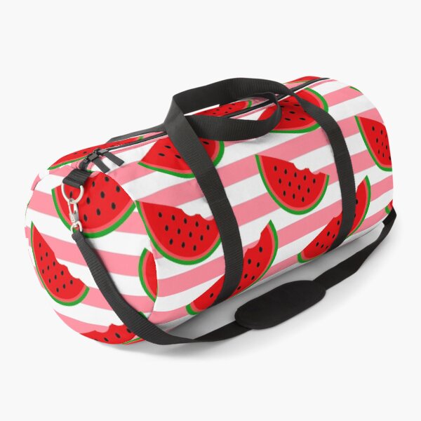 Item preview, Sliced Watermelon Pattern On Pink And White Stripes designed and sold by DEC02.