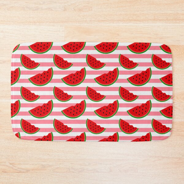 Item preview, Sliced Watermelon Pattern On Pink And White Stripes designed and sold by DEC02.