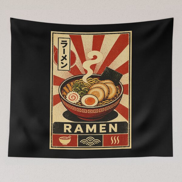 Item preview, Vintage Ramen Bowl Poster Japanese Noodle Shop Retro designed and sold by ferminhays.