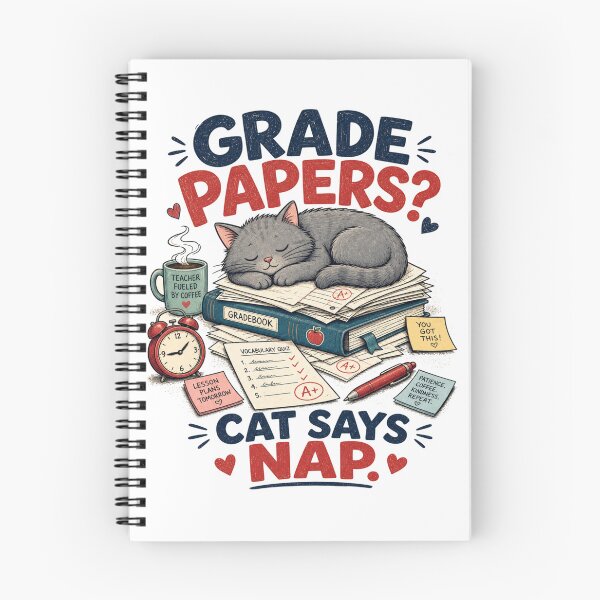 Item preview, Grade Papers? Cat Says Nap - Funny Teacher Cat designed and sold by Sursatt.