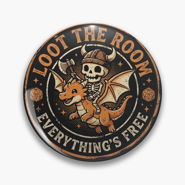 Item preview, Loot The Room Everything Is Free Skeleton Dragon Retro  designed and sold by AdyKurniawan.