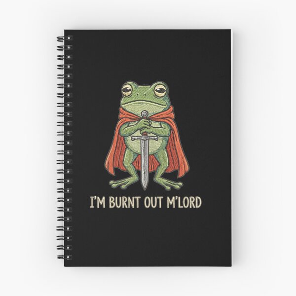 Item preview, Im Burnt Out M Lord Funny Frog Knight Embroidery Style  designed and sold by AdyKurniawan.