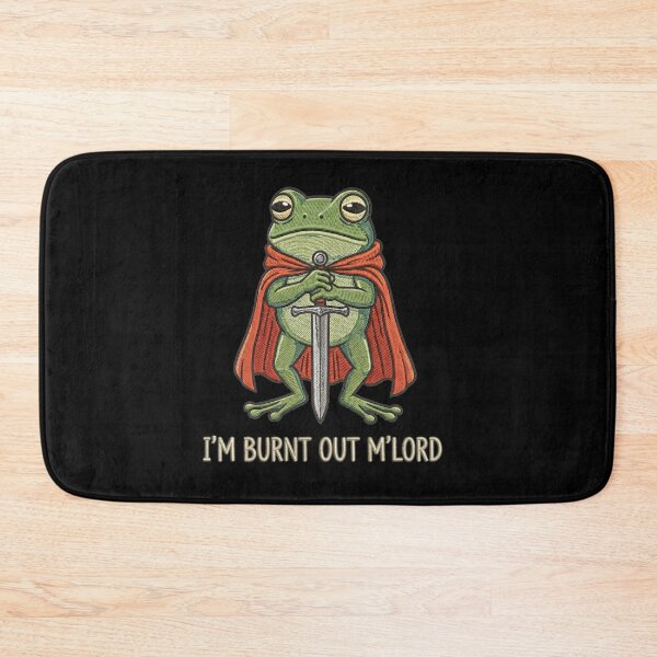 Item preview, Im Burnt Out M Lord Funny Frog Knight Embroidery Style  designed and sold by AdyKurniawan.