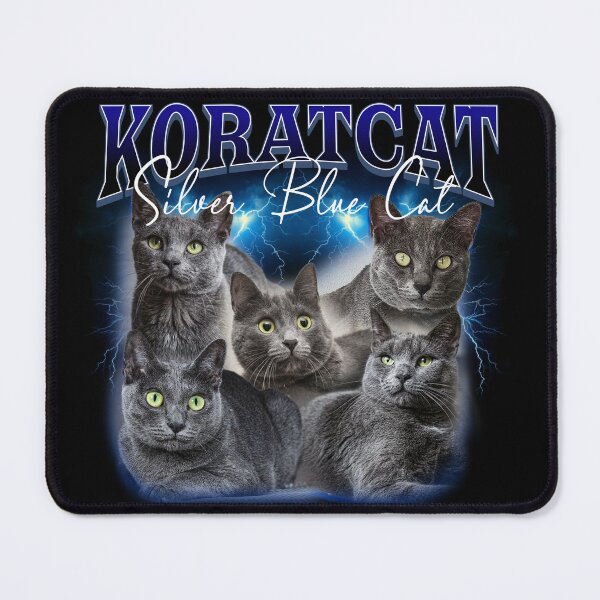 Item preview, 90s Bootleg Korat Cat Silver Blue Lucky Feline designed and sold by Sursatt.