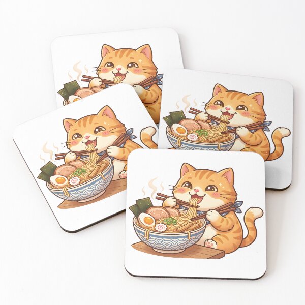Item preview, Orange Cat Eating Ramen designed and sold by umiinuraa.