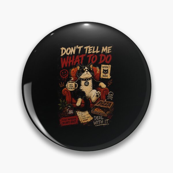 Item preview, Funny Boss Cat Attitude with Pizza and Zero Rules designed and sold by Modaozushi216.