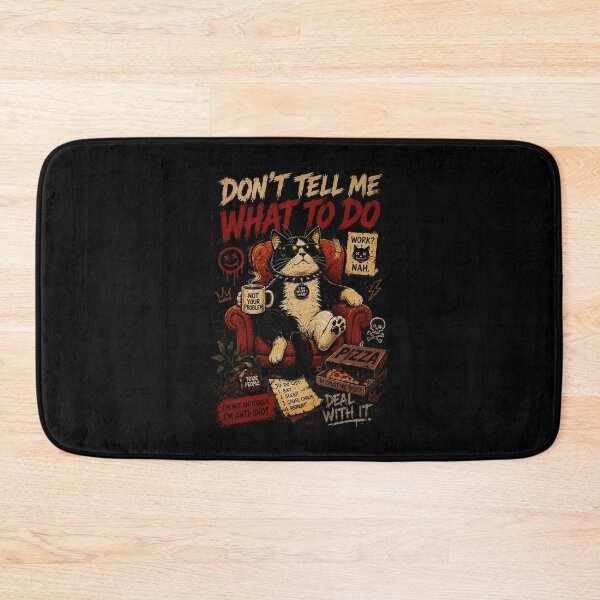 Item preview, Funny Boss Cat Attitude with Pizza and Zero Rules designed and sold by Modaozushi216.