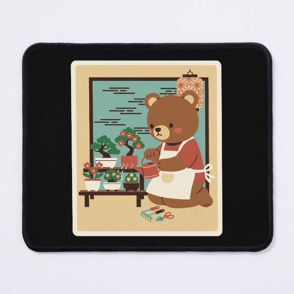 Item preview, Cute Bear Gardening Bonsai Plants Cozy Kawaii Nature designed and sold by JordynLadukeg65.