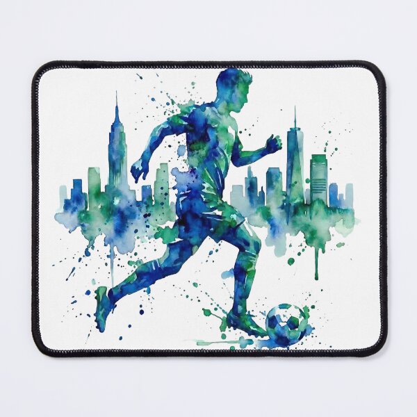 Item preview, NYC Soccer Culture The Beautiful Game Watercolor Art designed and sold by laughingshirts.
