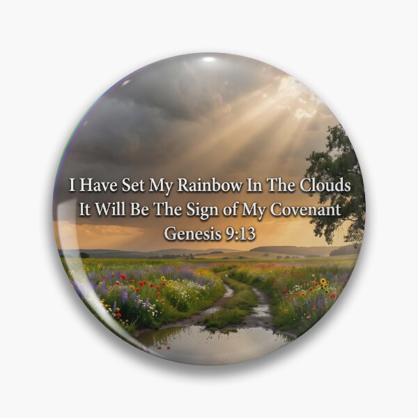 Item preview, Rainbow Covenant Sign Genesis 9:13 Landscape designed and sold by RRRShop.