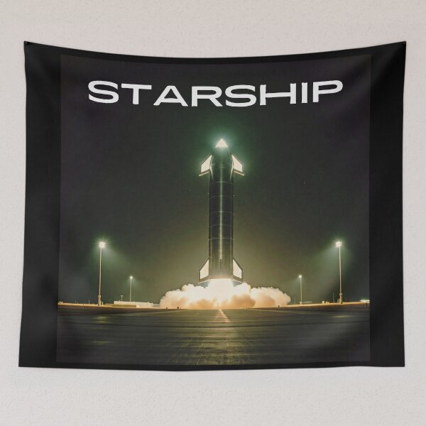 Item preview, SpaceX Starship Rocket Launch | Mars Mission Space Exploration Design designed and sold by TEEJAMBOREE.