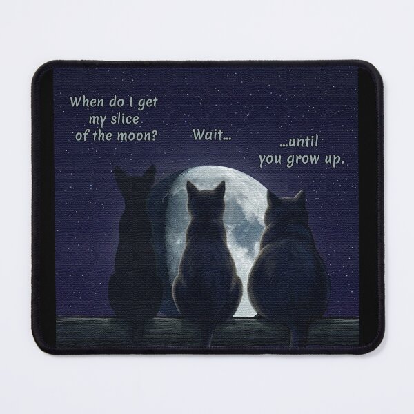 Item preview, I want my piece of the Moon – Cat Moon Art Photographic Print designed and sold by Contrast-Factory.