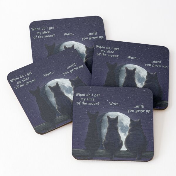 Item preview, I want my piece of the Moon – Cat Moon Art Photographic Print designed and sold by Contrast-Factory.