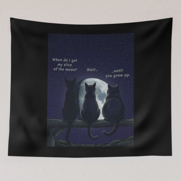 Item preview, I want my piece of the Moon – Cat Moon Art Photographic Print designed and sold by Contrast-Factory.