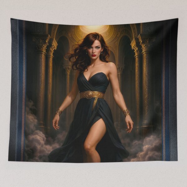 Item preview, Regal Portrait Of The Sovereign Aeliana Vaelmont Ethereal AI Concept Art by Xzendor7 designed and sold by Xzendor7 Digital Art Creations.