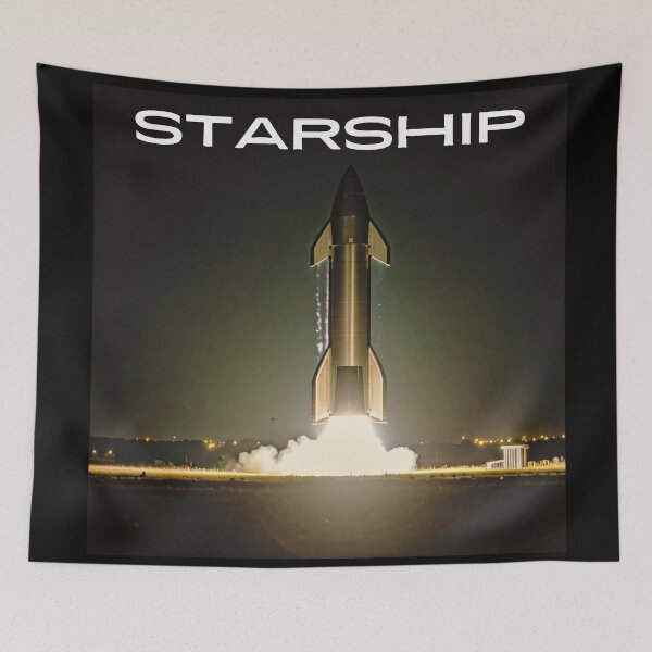 Item preview, SpaceX Starship Rocket Launch | Mars Mission Space Exploration Design designed and sold by TEEJAMBOREE.