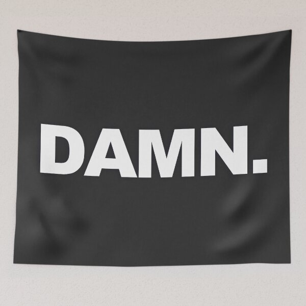 Item preview, DAMN. — White Minimal Bold Type Statement designed and sold by WORDPAUSE.