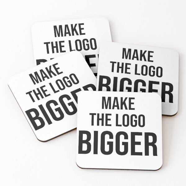 Item preview, Make The Logo Bigger – Funny Graphic Designer Gift Client Humor Typography Shirt designed and sold by navygandesign.