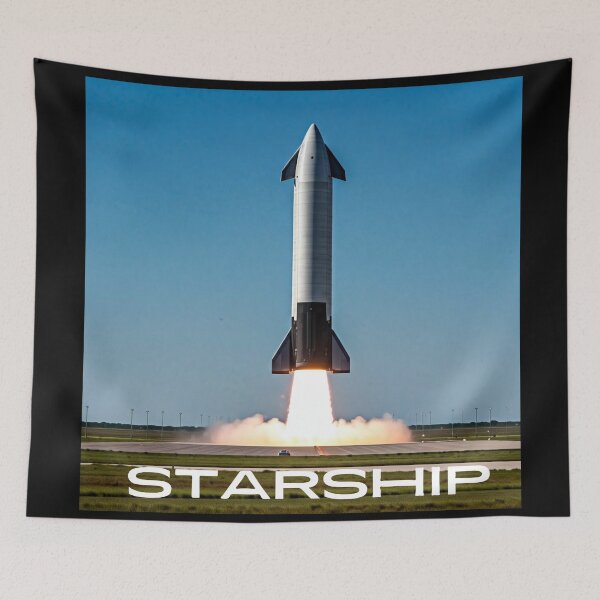 Item preview, SpaceX Starship Rocket Launch | Mars Mission Space Exploration Design designed and sold by TEEJAMBOREE.