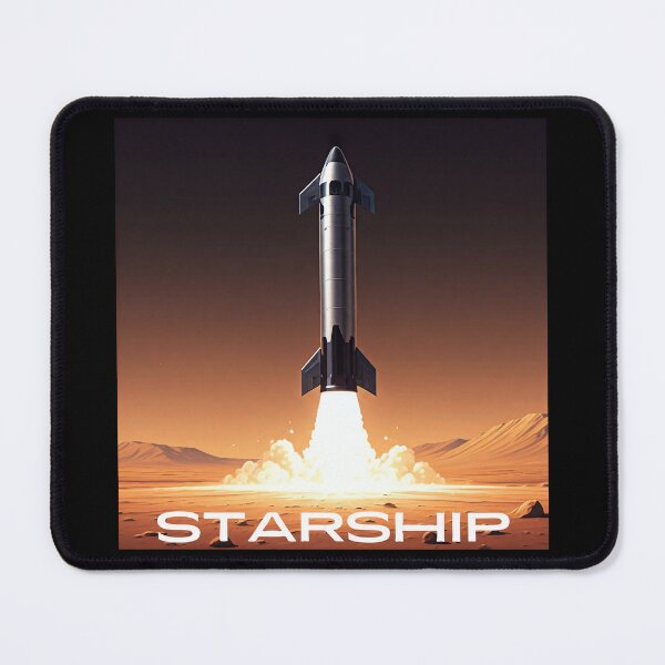 Item preview, SpaceX Starship Rocket Launch | Mars Mission Space Exploration Design designed and sold by TEEJAMBOREE.