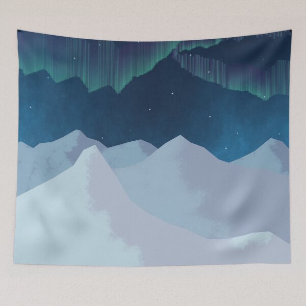 Item preview, Landscape with aurora borealis designed and sold by Javier Narváez Solarte.