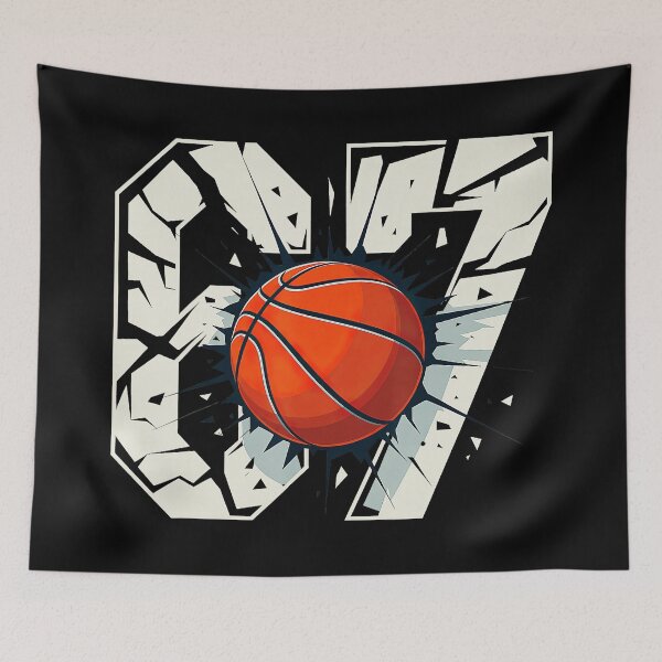 Item preview, Basketball Number 67 Vintage Sports Graphic with Distressed Style designed and sold by allistermariam.