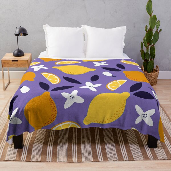 Item preview, Oranges And Lemons Trendy Fruit Pattern On Purple designed and sold by DEC02.