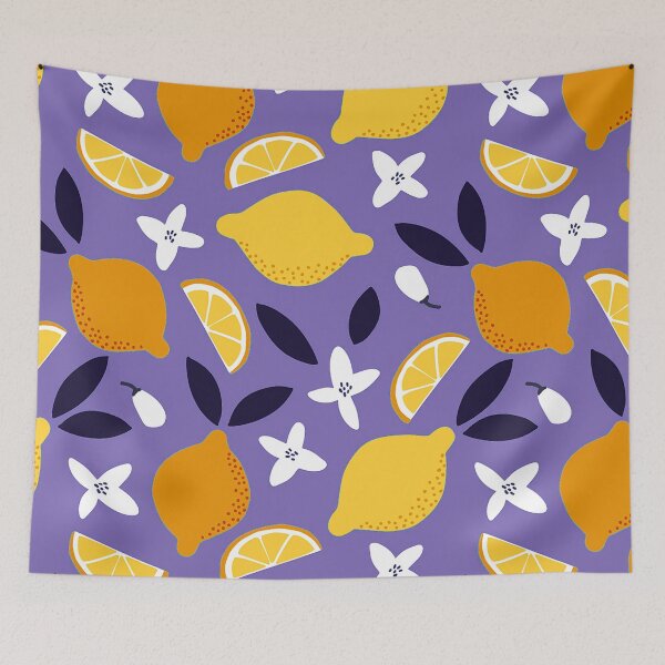 Item preview, Oranges And Lemons Trendy Fruit Pattern On Purple designed and sold by DEC02.