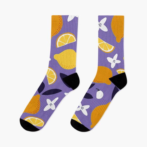 Item preview, Oranges And Lemons Trendy Fruit Pattern On Purple designed and sold by DEC02.