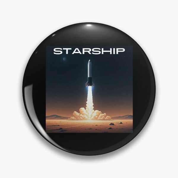 Aperçu de l'œuvre Lancement de la fusée Starship de SpaceX | Conception de la mission d'exploration spatiale vers Mars créée et vendue par TEEJAMBOREE.