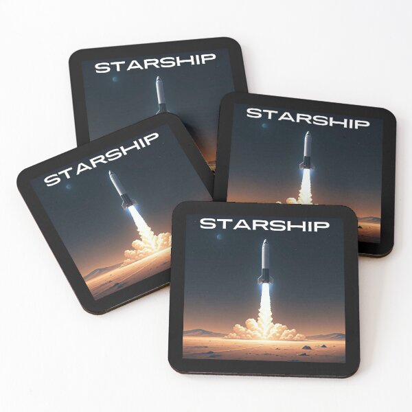 Item preview, SpaceX Starship Rocket Launch | Mars Mission Space Exploration Design designed and sold by TEEJAMBOREE.