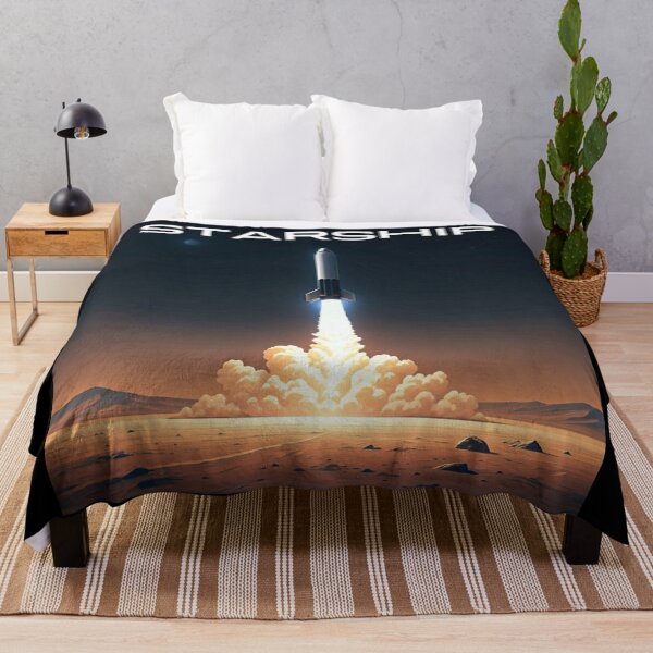 Item preview, SpaceX Starship Rocket Launch | Mars Mission Space Exploration Design designed and sold by TEEJAMBOREE.