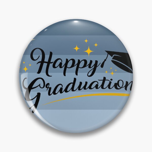Item preview, Elegant Blue Gradient Happy Graduation Template with Gold Stars designed and sold by VibranPalette.