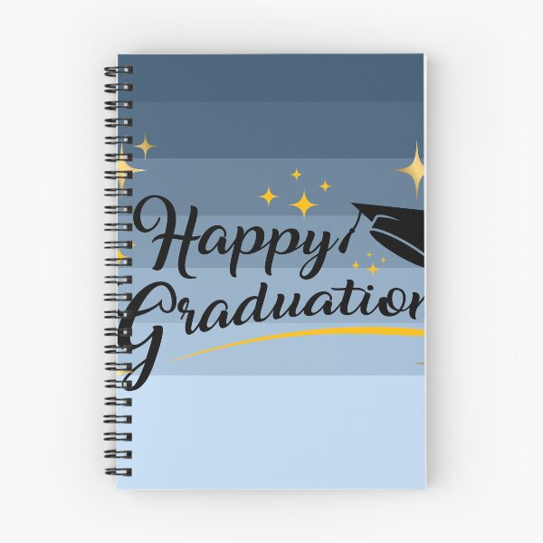 Item preview, Elegant Blue Gradient Happy Graduation Template with Gold Stars designed and sold by VibranPalette.
