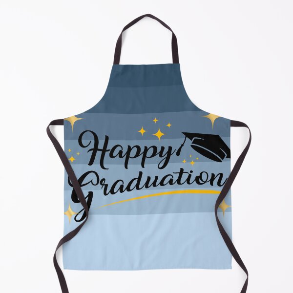 Item preview, Elegant Blue Gradient Happy Graduation Template with Gold Stars designed and sold by VibranPalette.