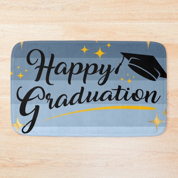 Item preview, Elegant Blue Gradient Happy Graduation Template with Gold Stars designed and sold by VibranPalette.