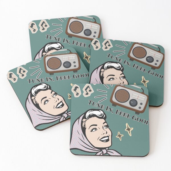 Item preview, Tune In, Feel Good — Retro Radio Lady designed and sold by Miho9999.
