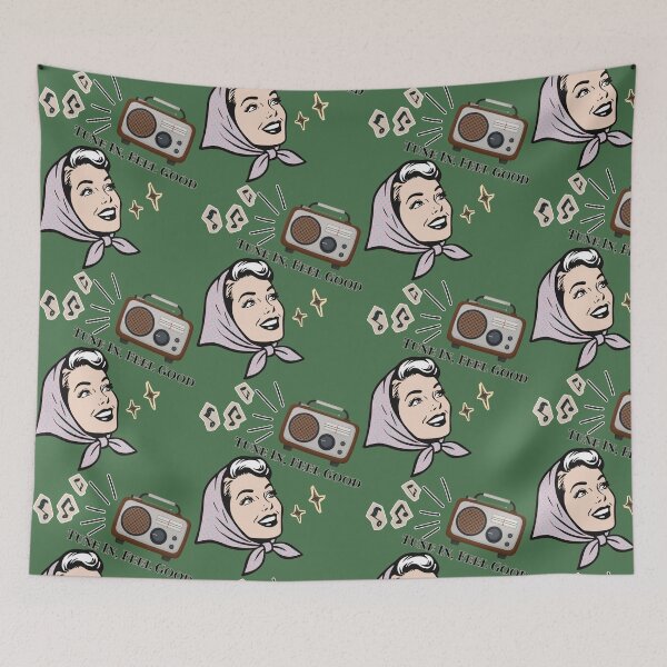 Item preview, Tune In, Feel Good — Retro Radio Lady designed and sold by Miho9999.