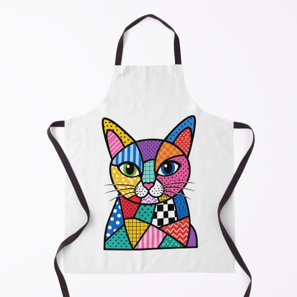 Item preview, Vibrant Geometric Pop Art Cat Portrait designed and sold by aashcreat.