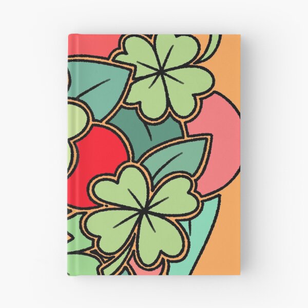 Item preview, Four Leaf Clover and Red Abstract Leaves Pattern designed and sold by ubborn.