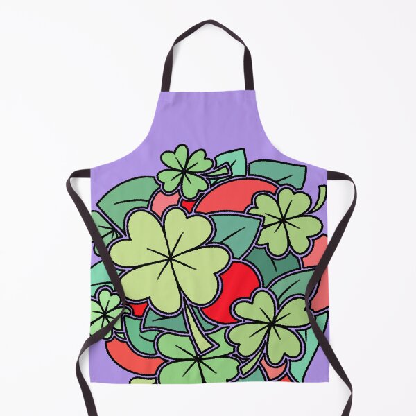 Item preview, Four Leaf Clover and Red Abstract Leaves Pattern designed and sold by ubborn.