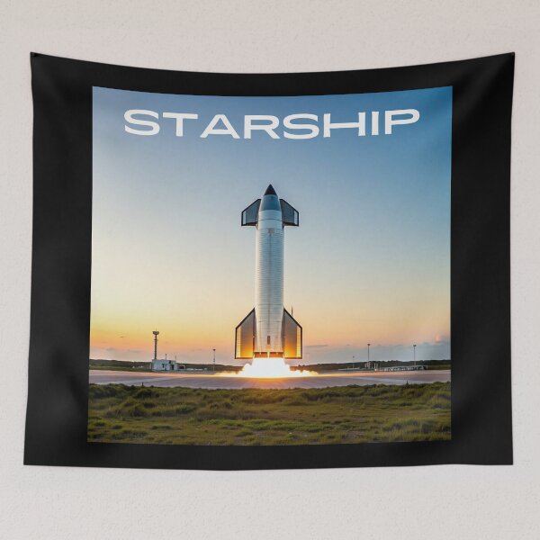 Item preview, SpaceX Starship Rocket Launch | Mars Mission Space Exploration Design designed and sold by TEEJAMBOREE.