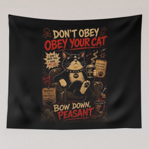 Item preview, Funny Cat Boss Attitude Poster with Rebel Pet Humor designed and sold by Modaozushi216.